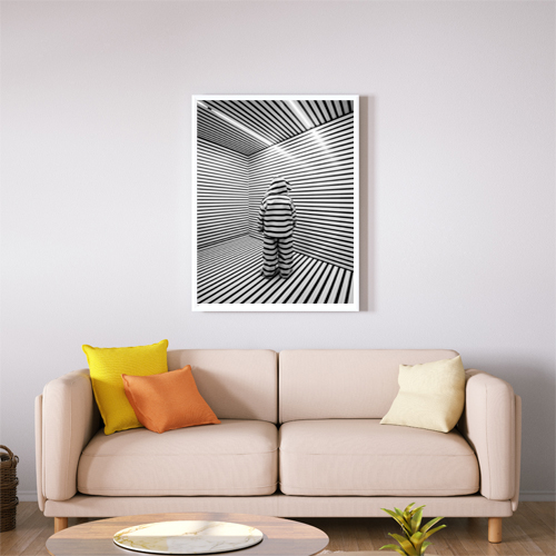 Prisoners Of Our Minds Zebra Stripes Person Prisoner Prison Wall Art Print | Abstract Wall Art